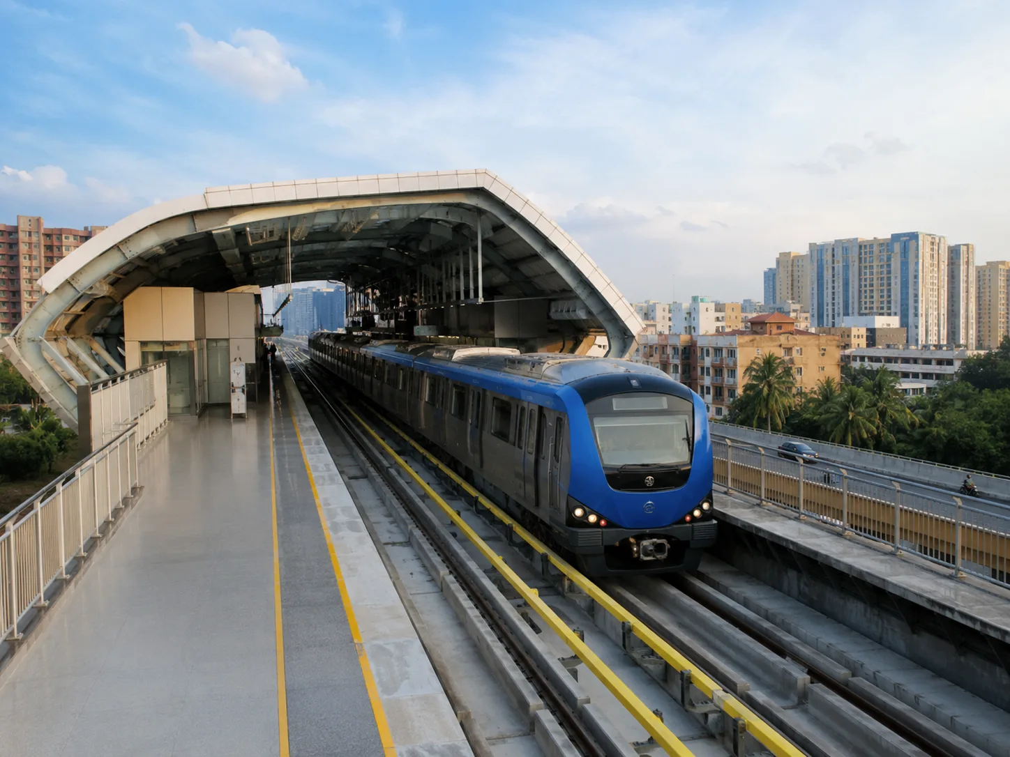 Construction of Metro Elevated Station